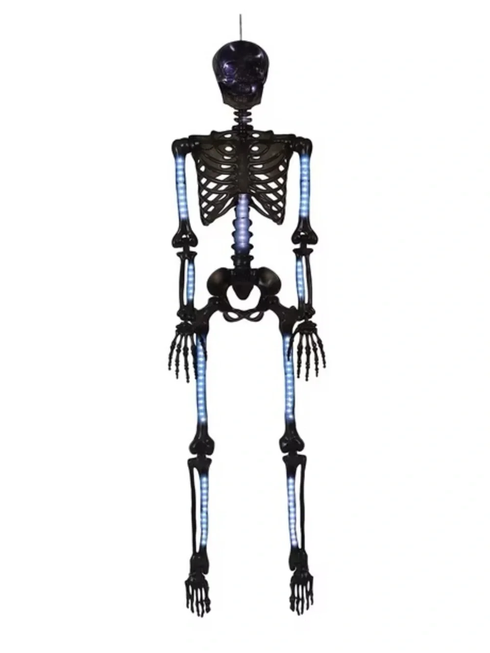 5' Pre-Lit Color Changing Poseable Skeleton